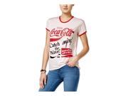 Mighty Fine Womens Coca Cola Ringer Graphic T Shirt blush M