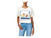 Disney Womens Squad Goals Cropped Graphic T Shirt ivory S