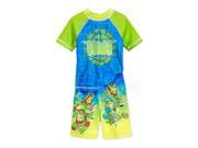 Nickelodeon Boys 2 Piece Rash Guard Graphic T Shirt green 3T