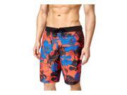 Speedo Mens Tropical Print Swim Bottom Trunks fieryred XL