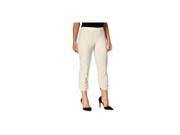 Style co. Womens Ruched Cropped Skinny Casual Trousers stonewall XL 20