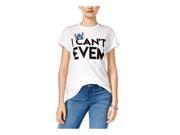 Disney Womens I Can t Even Graphic T Shirt white L