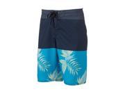 Hang Ten Mens Camo Stretch Swim Bottom Board Shorts blue 28
