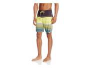 Quiksilver Mens AG47 Vertigo Stripe Swim Bottom Board Shorts krp3 32