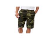 American Rag Mens Camo Belted Casual Cargo Shorts olivemist 33