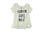 Roxy Womens Surfer Boys Rule Graphic T Shirt wcd0 M