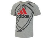 Adidas Boys Touchdown Graphic T Shirt greywired 3T