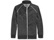 American Rag Mens Speckled Fleece Track Jacket Sweatshirt deepblack M