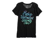 Ecko Unltd. Womens Ombre Gltr Crwnk Graphic T Shirt black XS