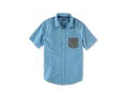 Tony Hawk Mens Pocket Button Up Shirt blue M