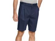 Geoffrey Beene Mens Extender Double Waist Casual Chino Shorts navy 30