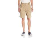 Geoffrey Beene Mens Extender Double Waist Casual Chino Shorts khaki 30