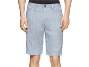 Calvin Klein Mens Stripe Casual Walking Shorts navyarmada 34