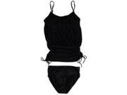 MiracleSuit Womens U Wire Ruched Brief 2 Piece Tankini black 12