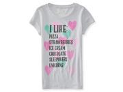Aeropostale Girls I LIKE Graphic T Shirt 057 L