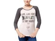 Dreamworks Womens Life Isn t Perfect Graphic T Shirt pinkhtrcharcoal M