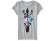 Aeropostale Girls Glitter Zebra Graphic T Shirt 057 L