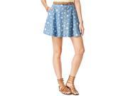 American Rag Womens Star Print Belted Mini Skirt reannawash M