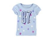 Aeropostale Girls Glitter Dots Graphic T Shirt 446 L