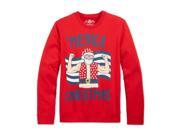 American Rag Mens Santa Merica Christmas Sweatshirt red S