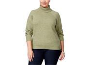 Karen Scott Womens Marled Turtleneck Pullover Sweater hazelmarl 3X