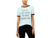 Dreamworks Womens Trolls Ringer Graphic T Shirt mintblue XL