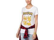Hybrid Womens Pokemon Pikachu Graphic T Shirt white M