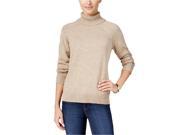 Karen Scott Womens Marled Turtleneck Pullover Sweater chestnutmarl 2XL