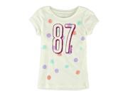 Aeropostale Girls Glitter Dots Graphic T Shirt 047 L