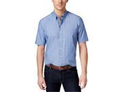 Club Room Mens Chambray SS Button Up Shirt bluechambray S