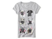 Aeropostale Girls Dress Up Pug Graphic T Shirt 072 M