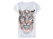 Aeropostale Girls Painted Tiger Graphic T Shirt 102 M