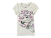 Aeropostale Girls Foil Feathers Graphic T Shirt 047 XL