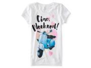 Aeropostale Girls Ciao Weekend Graphic T Shirt 102 XS