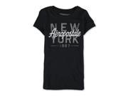 Aeropostale Womens Felt Script Graphic T Shirt 001 XS