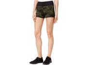 Jessica Simpson Womens Printed Athletic Compression Shorts camo L
