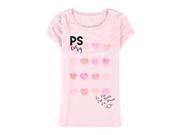 Aeropostale Girls Paris Hearts Graphic T Shirt 684 L