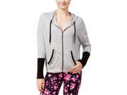 Material Girl Womens Active Embellished Hoodie Sweatshirt hthrgrey XS