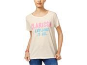 Hybrid Womens Clarissa Explains It All Graphic T Shirt ivory L