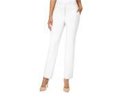Charter Club Womens Zip Pocket Casual Trousers brightwht 18x28