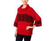 Style co. Womens Fair Isle Cowl Pullover Sweater nredamrcombo M