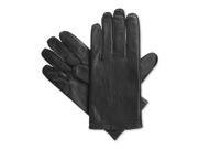 Isotoner Mens SmarTouch Leather Gloves black M