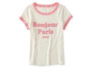 Aeropostale Girls Bonjour Paris Embellished T Shirt 278 S