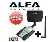 ALFA AWUS036NH Wireless USB 802.11n 2W Long Range Adapter with Antenna pannello Indoor 7dBi incluso