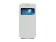 White S View Flip Folio Hard Case Cover For Samsung Galaxy S4 mini i9190 i9192 i9195 with Wake Up and Sleep Function