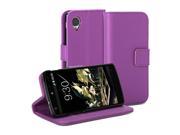 GMYLE R Purple PU Leather Magnetic Protective Flip Folio Slim Fit Wallet Purse Stand Case Cover for Google Nexus 5