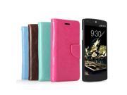 GMYLE R Rose Red PU Leather Crazy Horse Magnetic Flip Slim Fit Wallet Purse Stand Case Cover for Google Nexus 5