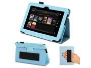GMYLE R Aqua Blue PU Leather Slim Flip Folio Stand Case Cover forKindle Fire HDX 7