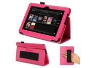 GMYLE R Hot Pink PU Leather Slim Flip Folio Stand Case Cover forKindle Fire HDX 7