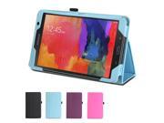 GMYLE R Folio Case Classic for Samsung Galaxy Tab Pro 8.4 T320 Aqua Blue PU Leather Slim Stand Case Cover